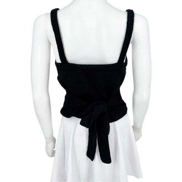 MADEWELL Tank Top Women Size Small Bow Black Accent Wool Sweater Knit - Picture 3 of 7